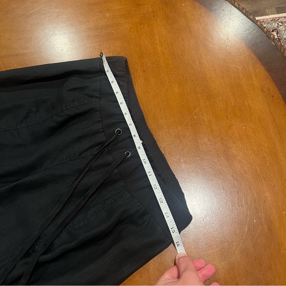 Eileen Fisher Women’s Slouchy Drawstring Pant Black Organic Cotton Small Pull-On - Picture 13 of 16